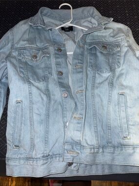 Forever 21 Light Blue Denim Jacket - Men's Shirt Jacket